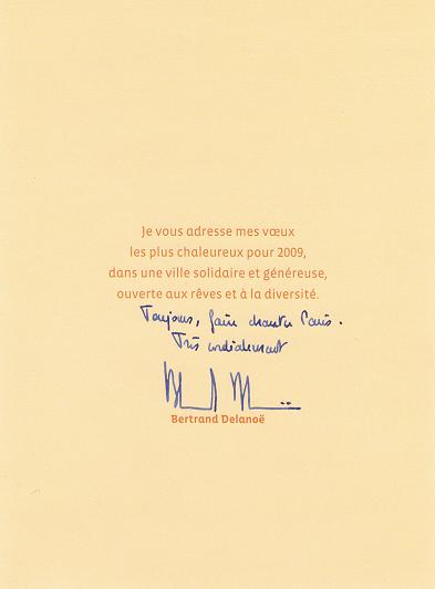 Voeux de Bertrand Delano